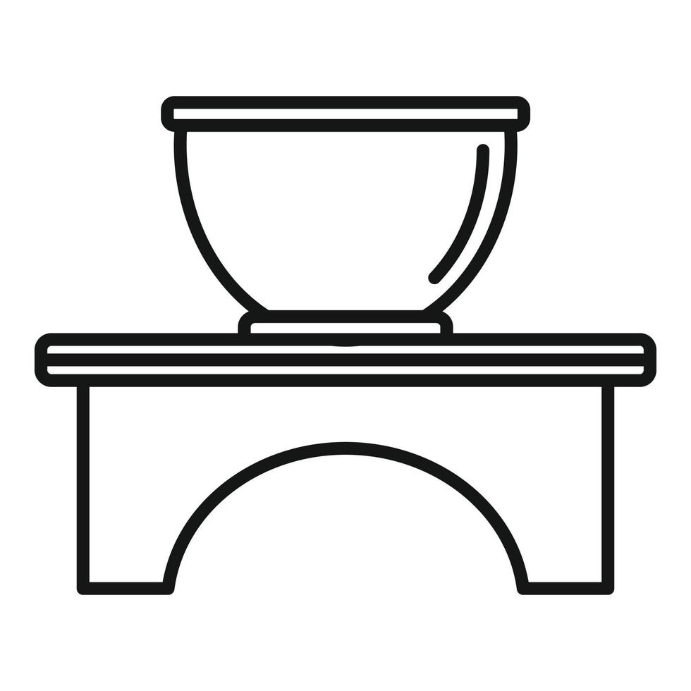 ícone da cerimônia do chá gourmet, estilo de estrutura de tópicos vetor