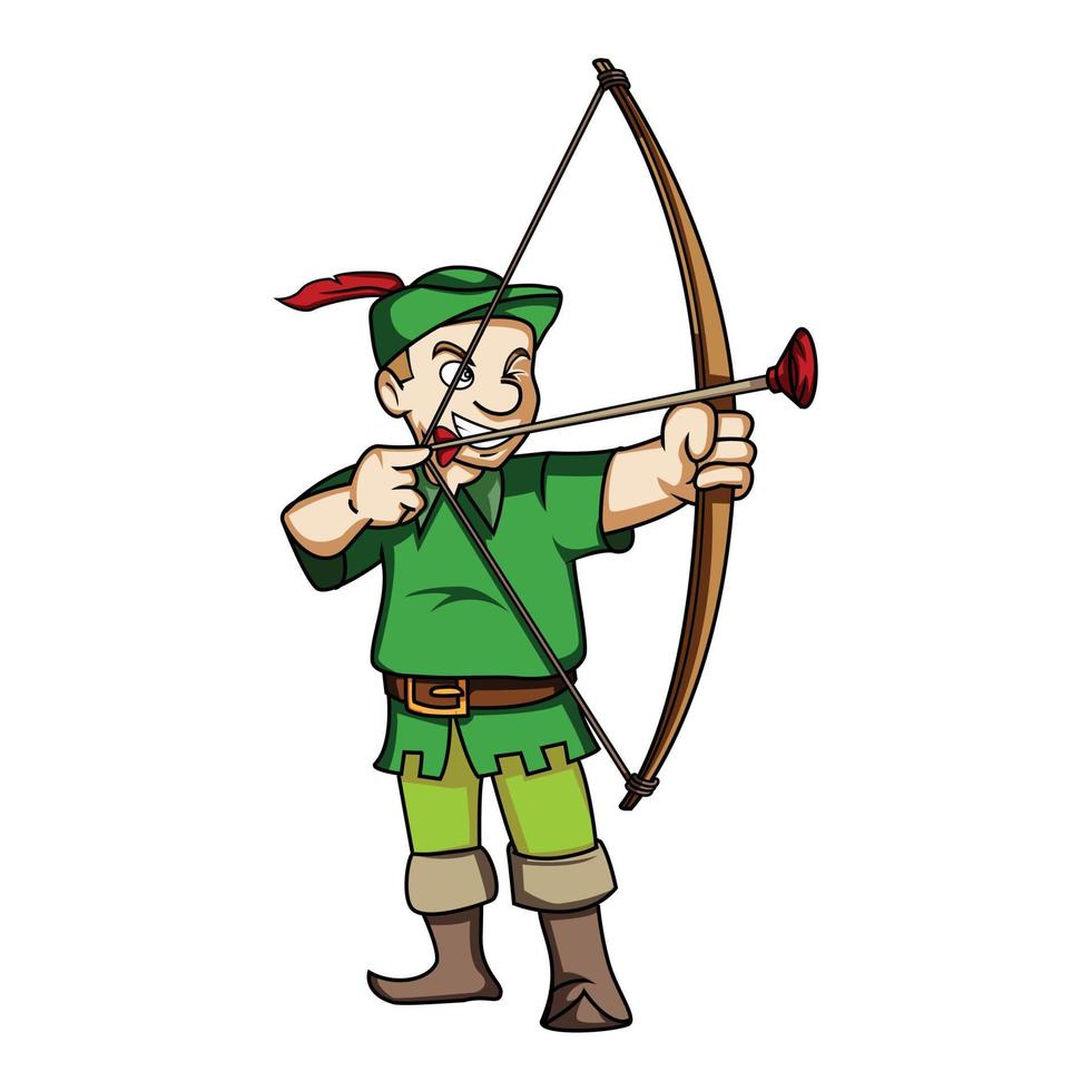 ilustração de robin hood vetor