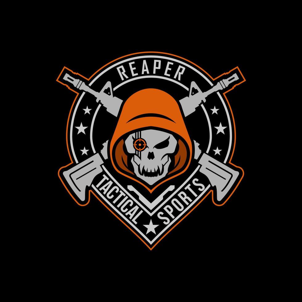 logotipo da equipe tática reaper vetor