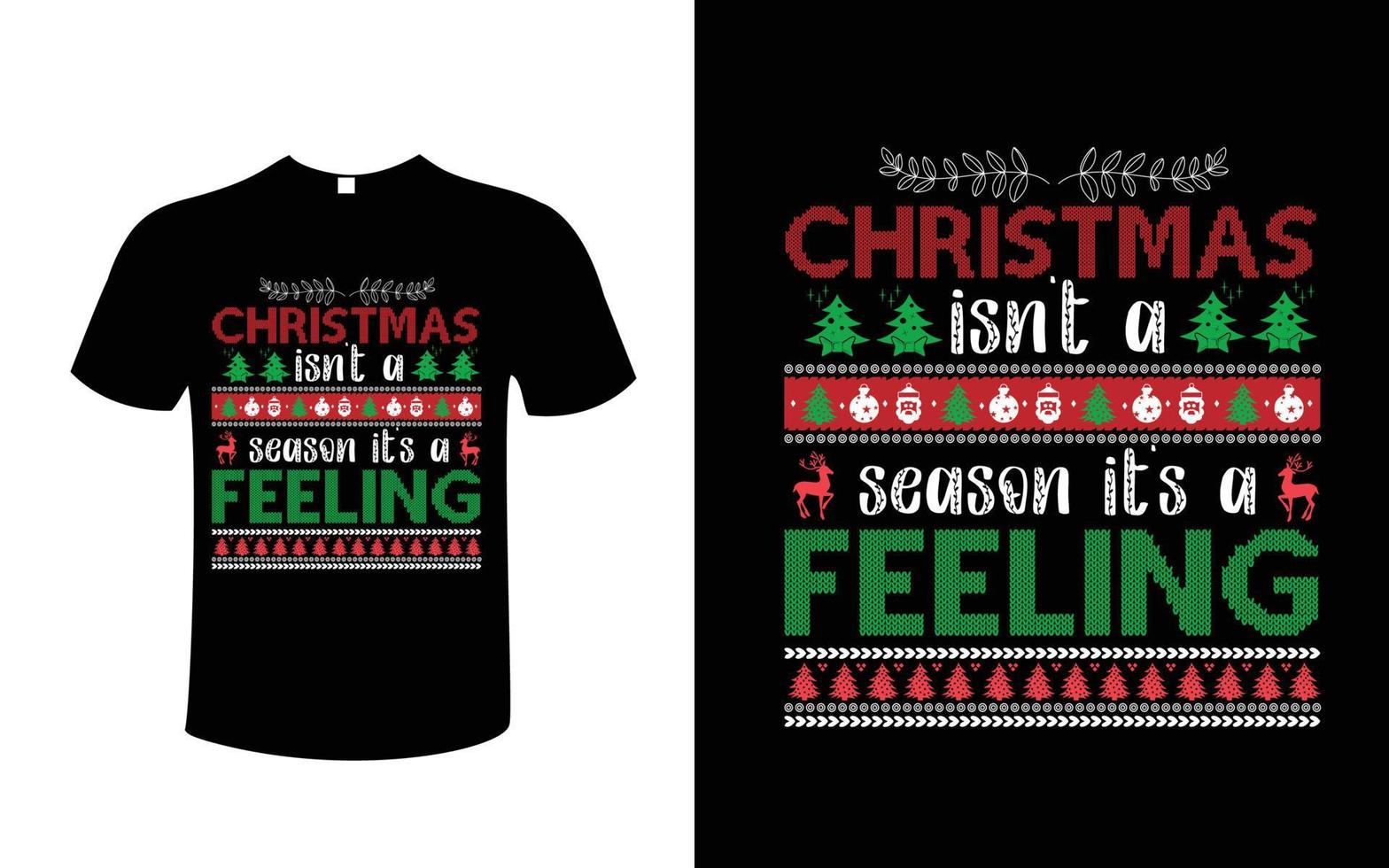 vetor grátis de design de camiseta de natal