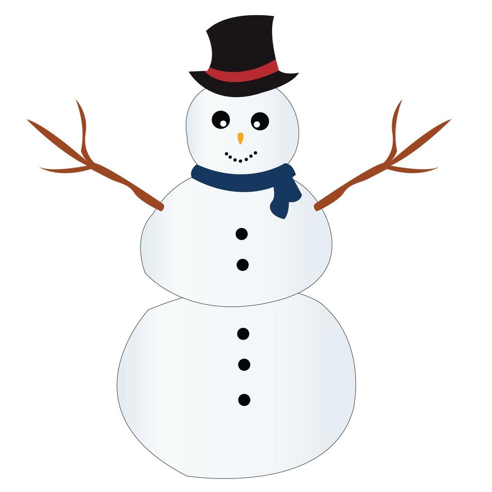 vetor de clipart de boneco de neve