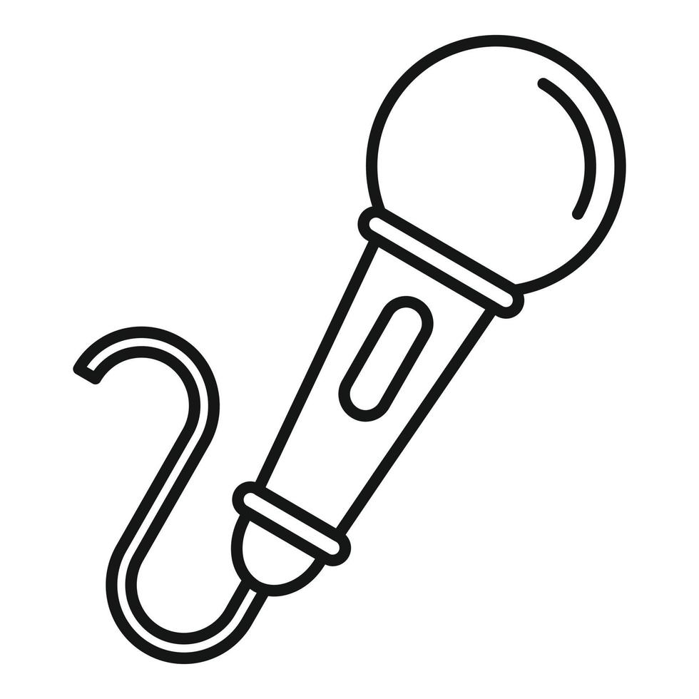 ícone de microfone de canto, estilo de estrutura de tópicos vetor