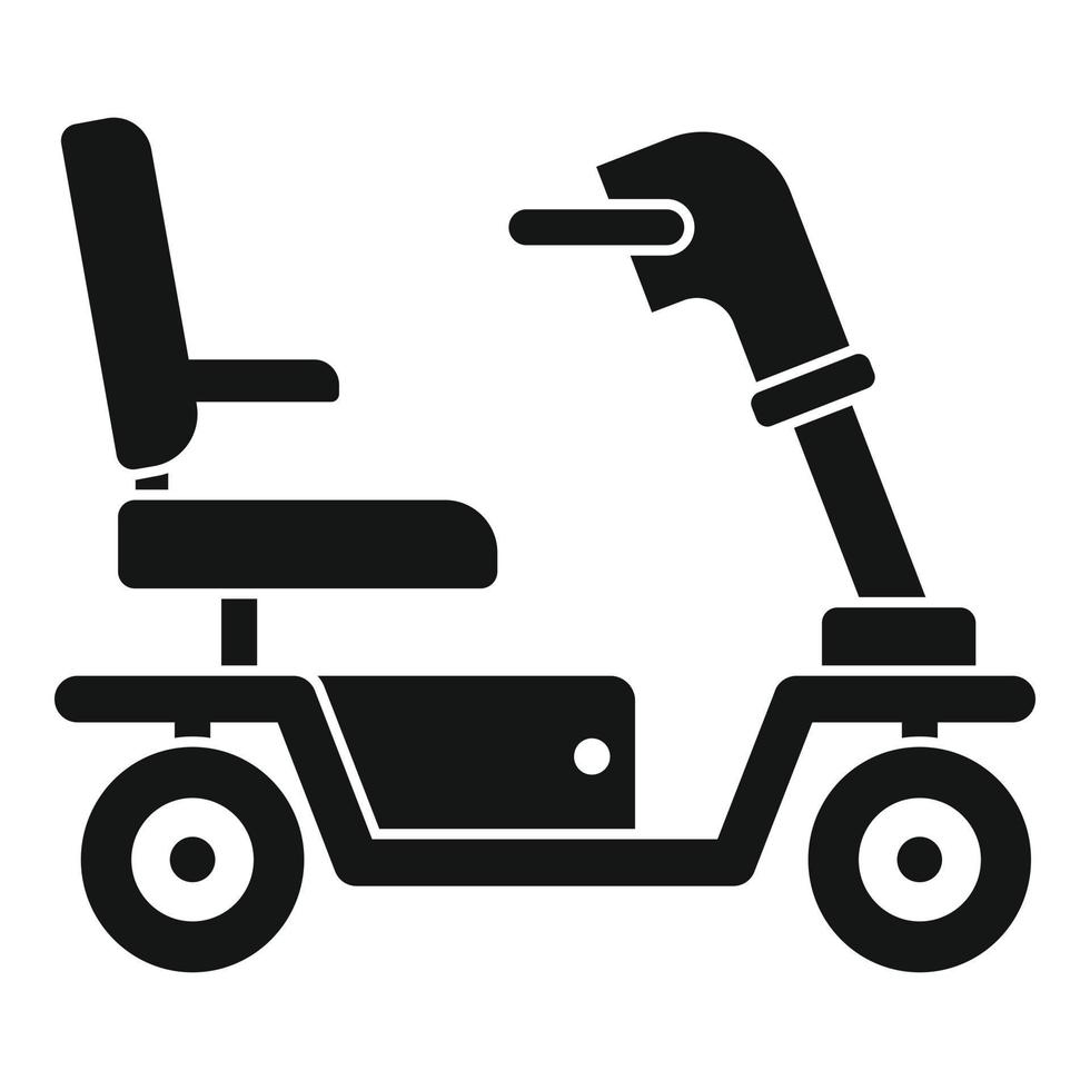 ícone de cadeira de rodas motorizada, estilo simples vetor