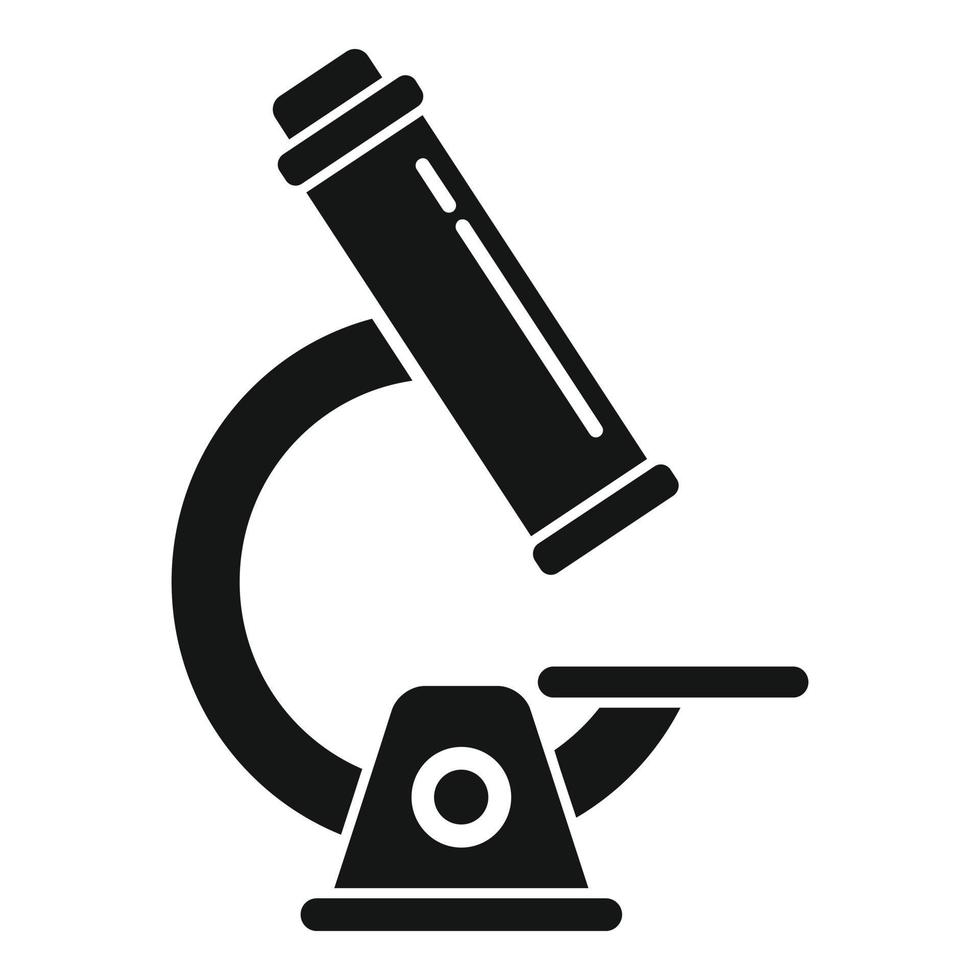 ícone de microscópio de catapora, estilo simples vetor