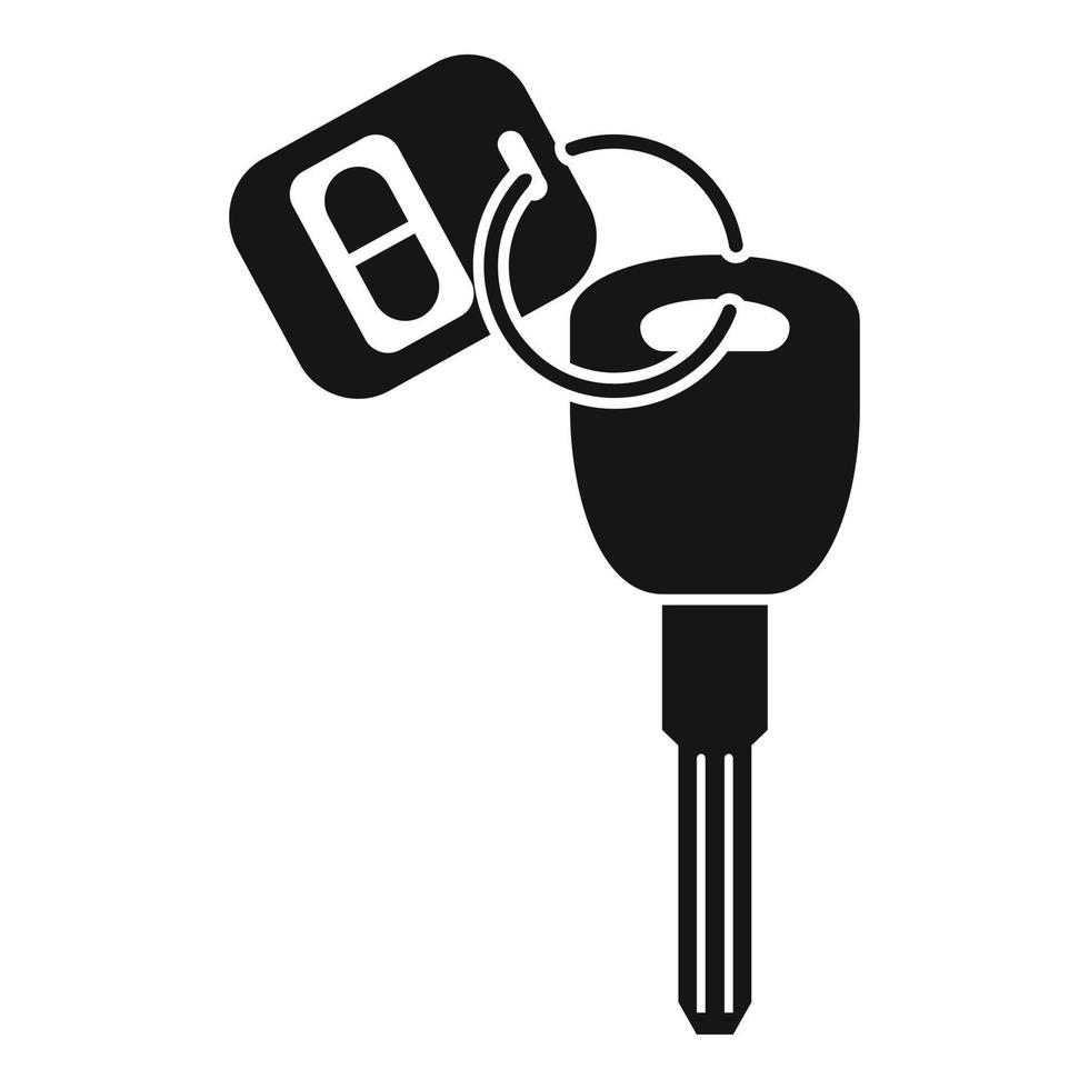 ícone do equipamento de alarme de carro, estilo simples vetor
