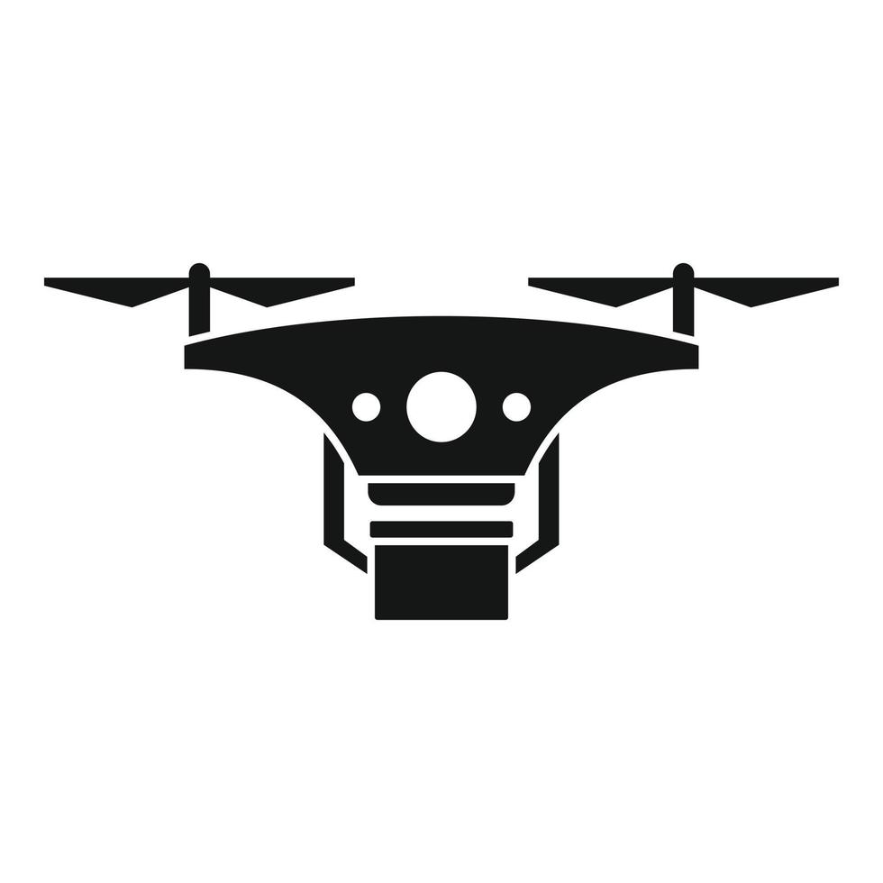 ícone de entrega de drones da cidade, estilo simples vetor