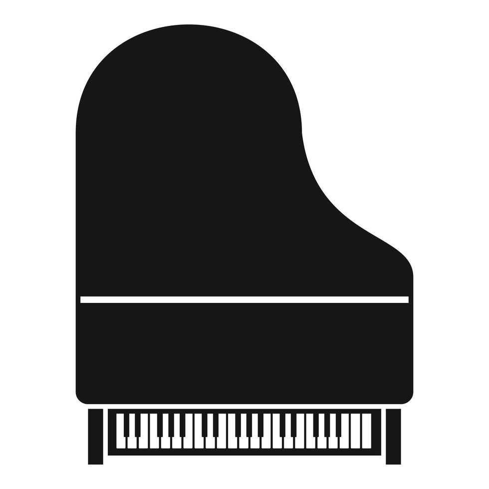 novo ícone de piano de cauda, estilo simples vetor