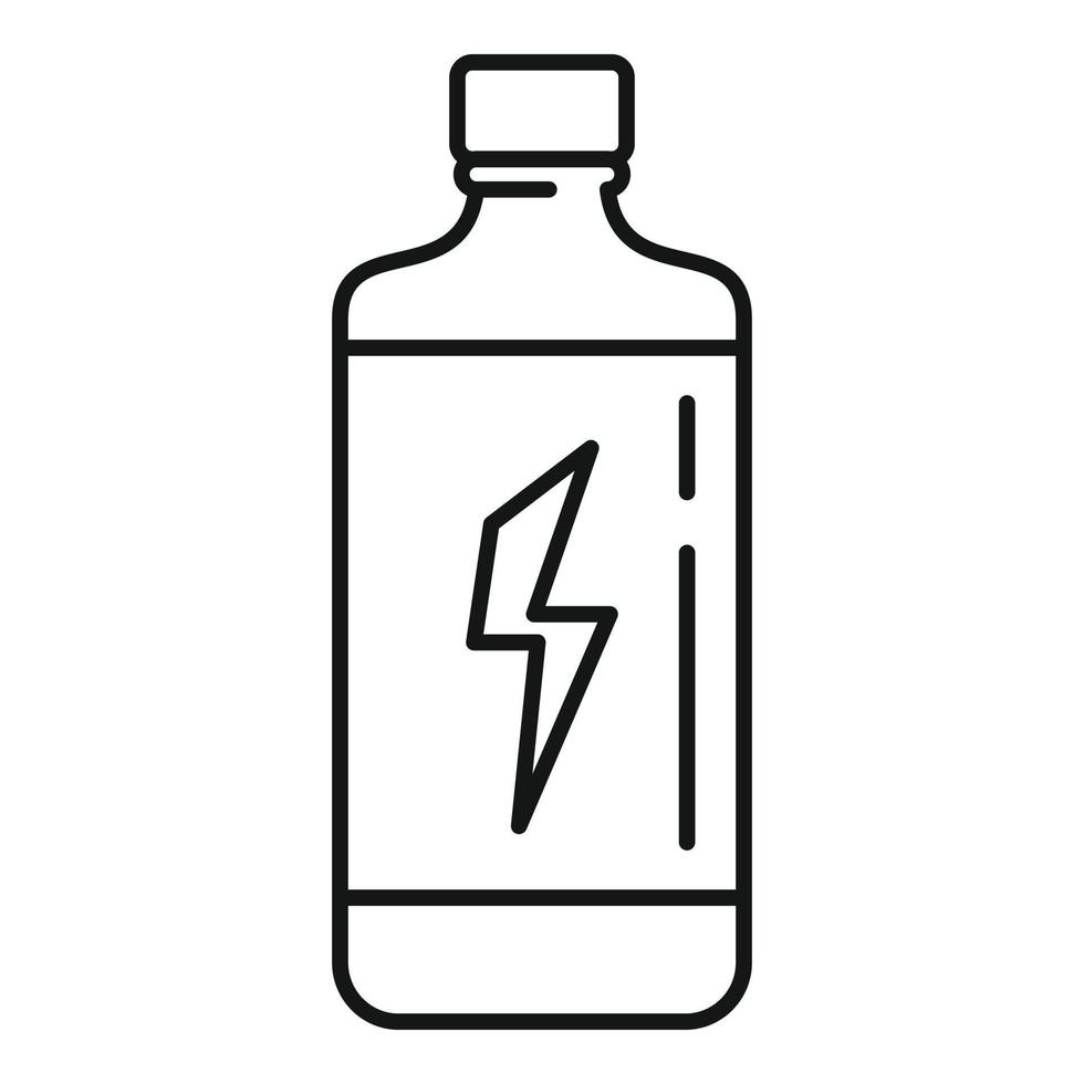 ícone de bebida energética carbonatada, estilo de estrutura de tópicos vetor