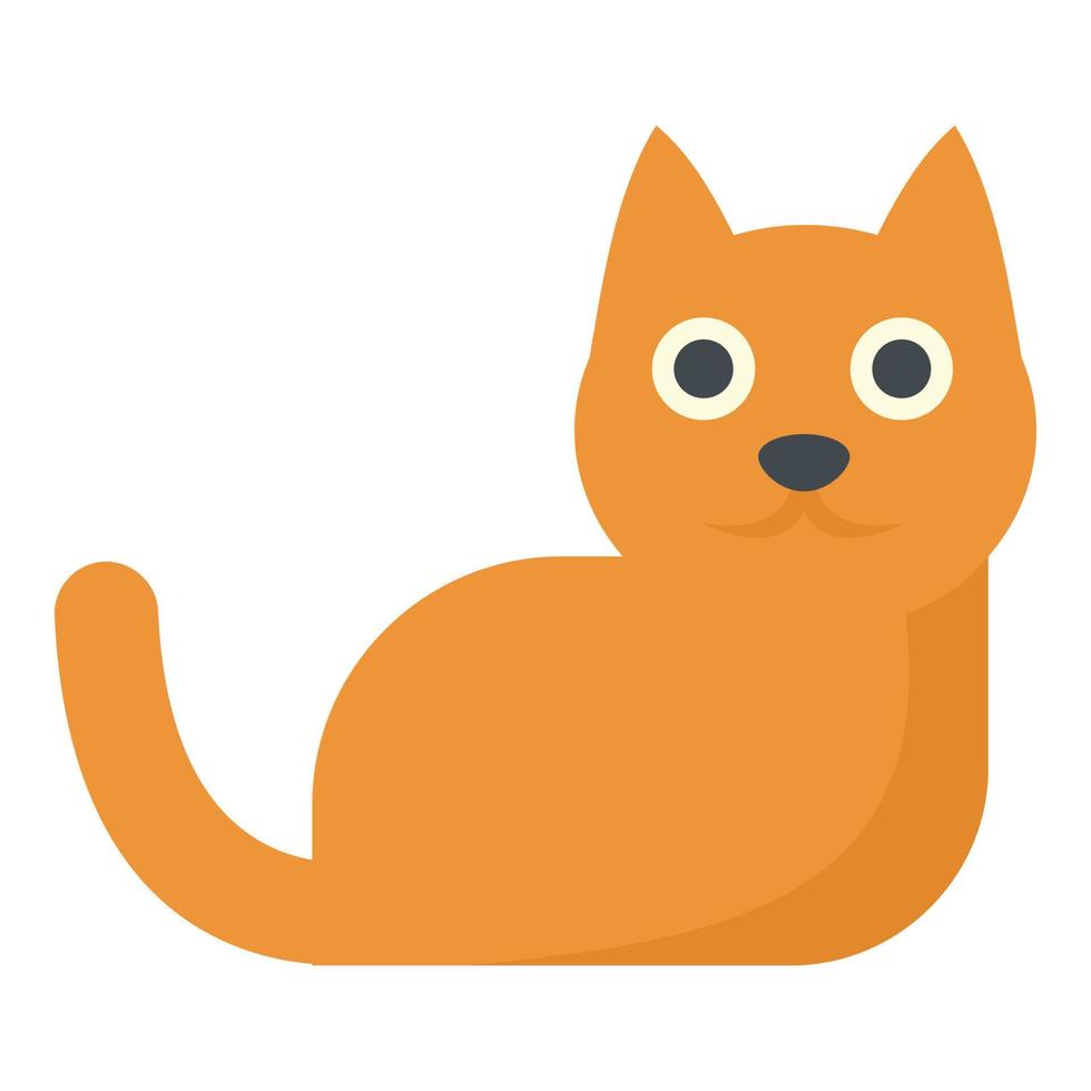 ícone de gato de cabelo vermelho, estilo simples vetor