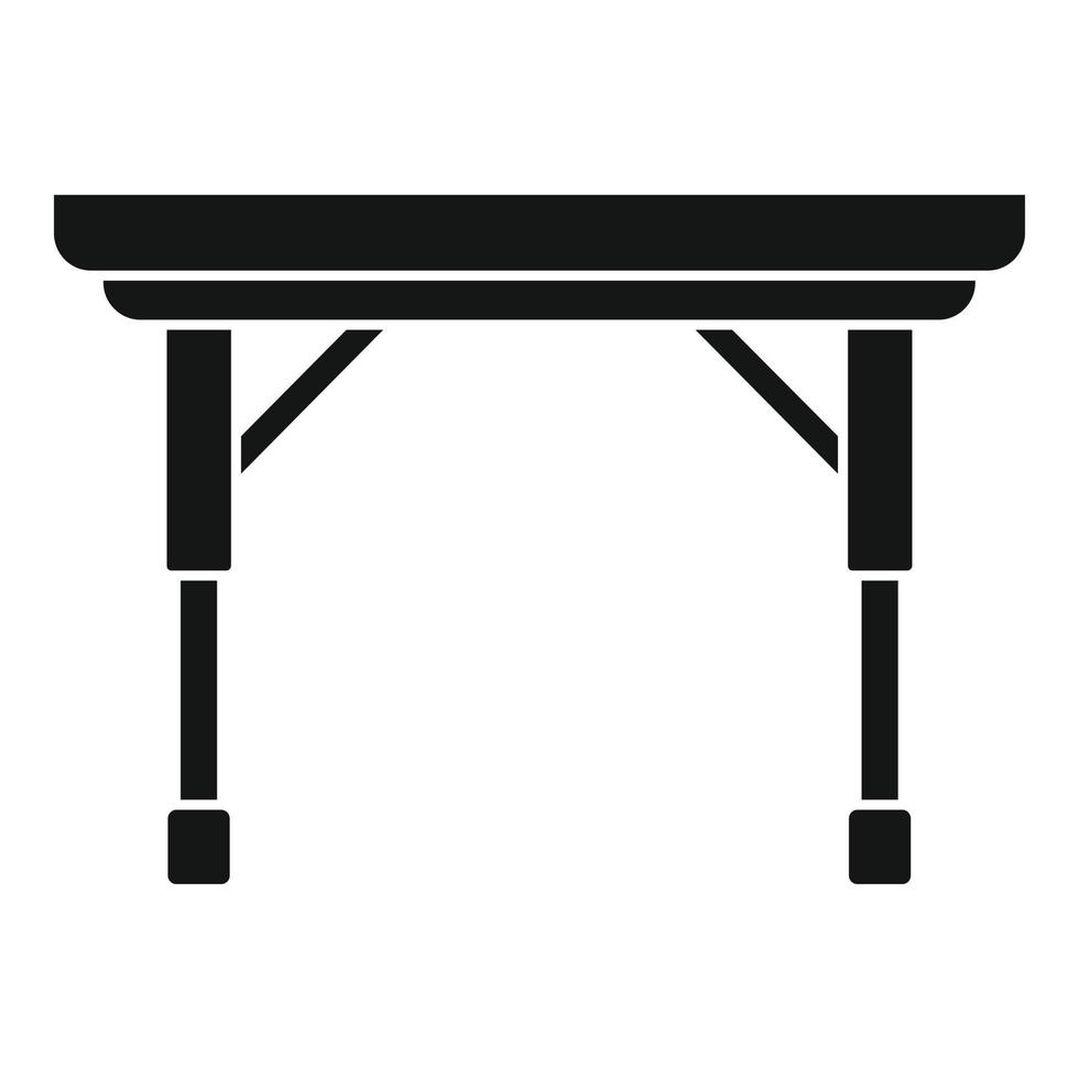 ícone de mesa moderna dobrável, estilo simples vetor