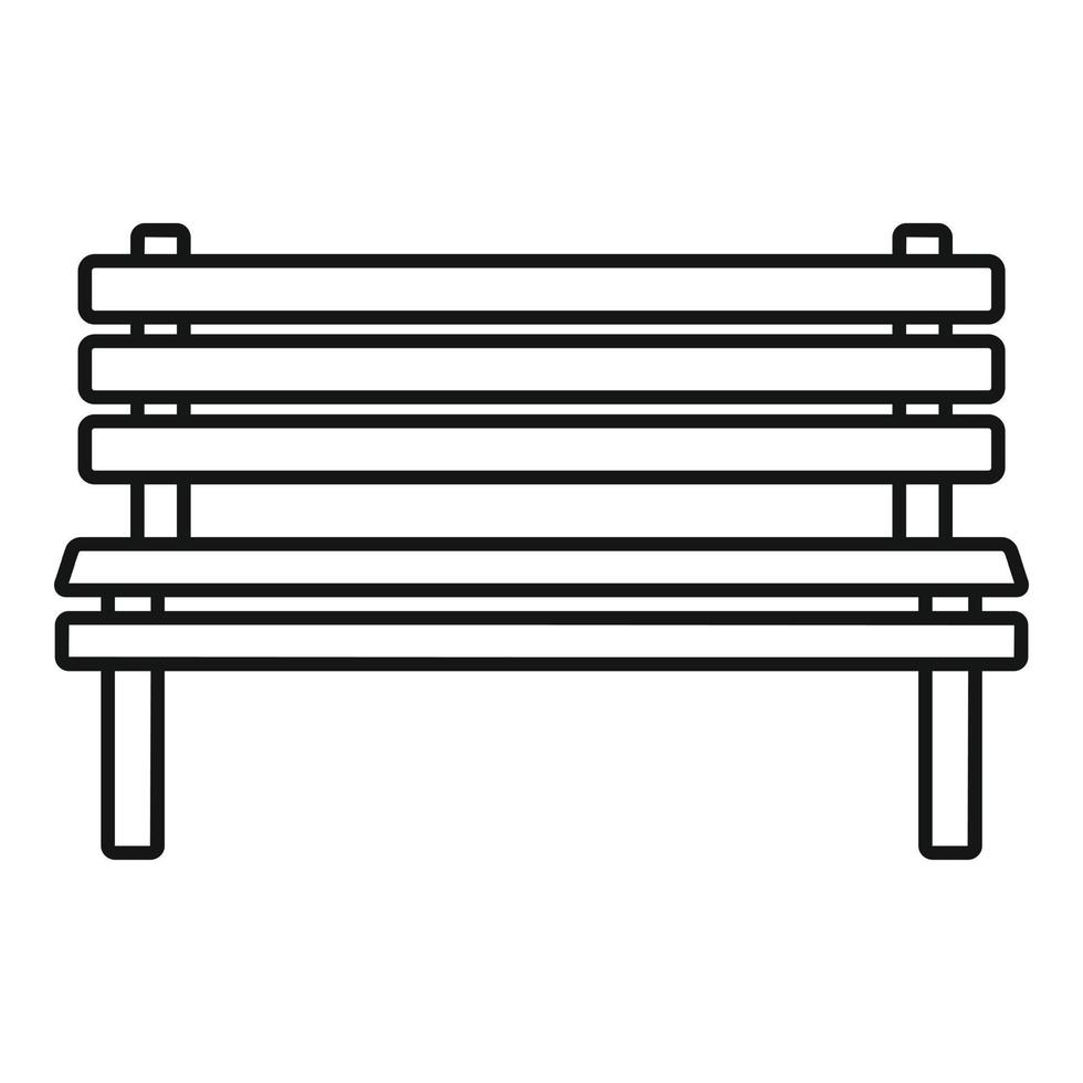 ícone de banco de madeira, estilo de estrutura de tópicos vetor