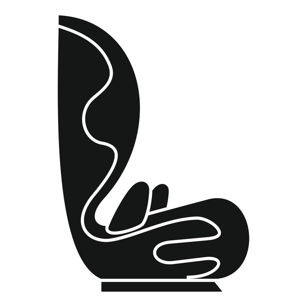 ícone de assento de bebê automático, estilo simples vetor