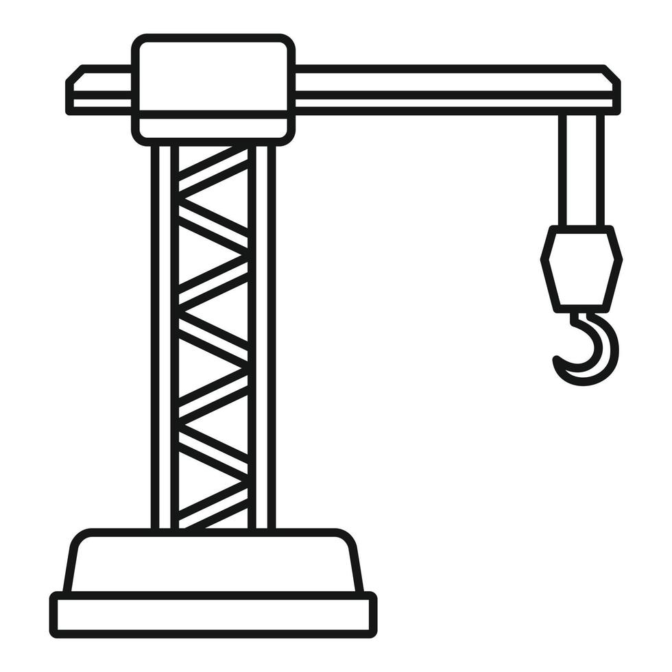 ícone do guindaste, estilo de estrutura de tópicos vetor