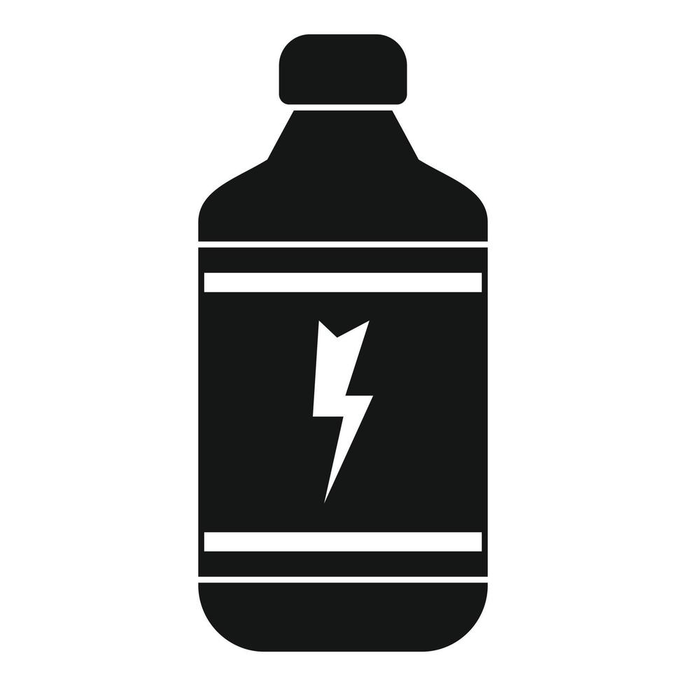 ícone de bebida energética fria, estilo simples vetor