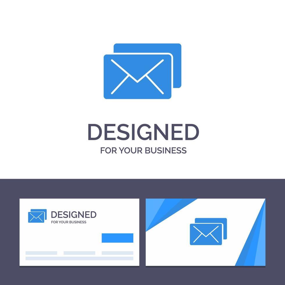 cartão de visita criativo e modelo de logotipo ilustração vetorial de mensagem de correio comercial vetor