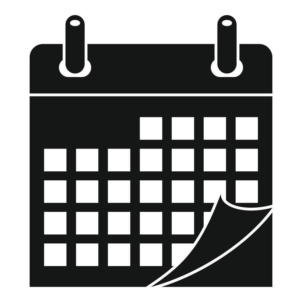 ícone de calendário doméstico, estilo simples vetor