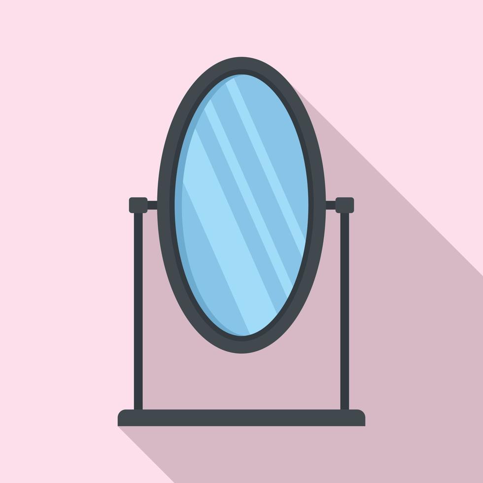ícone de espelho de mesa, estilo simples vetor