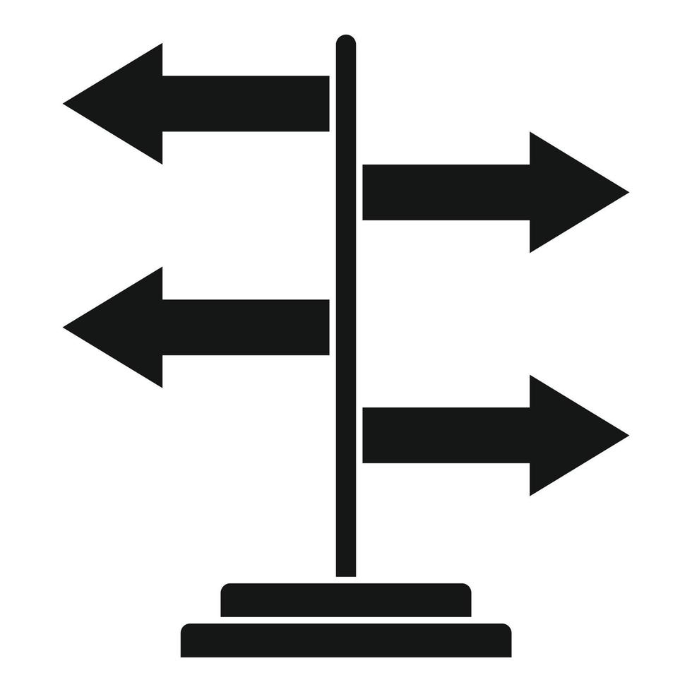 ícone de direção de oportunidade, estilo simples vetor