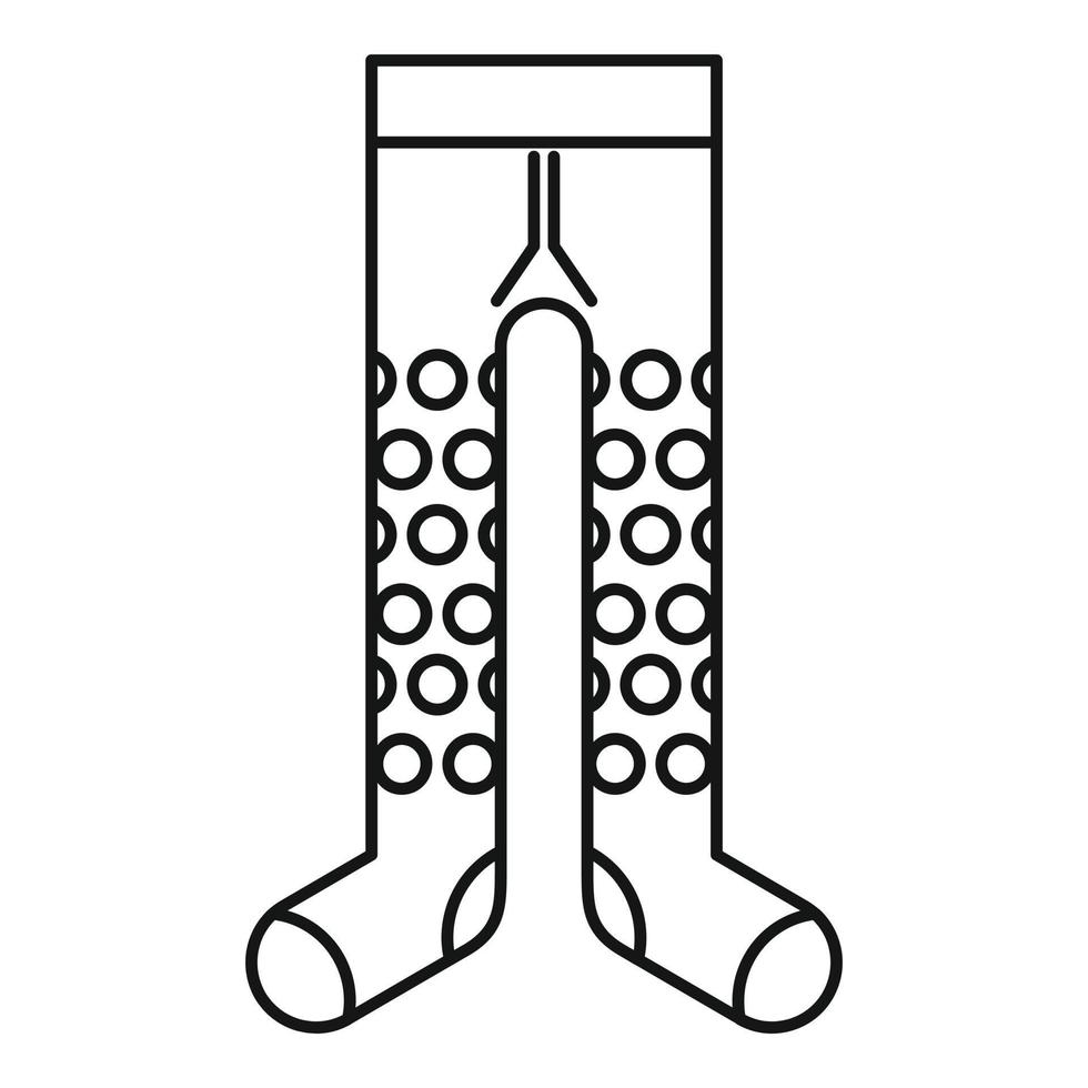 ícone de meia-calça pontilhada, estilo de estrutura de tópicos vetor