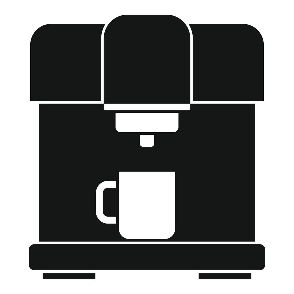 ícone da máquina de café barista, estilo simples vetor