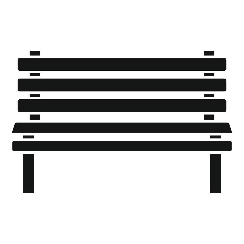 ícone de banco de madeira, estilo simples vetor