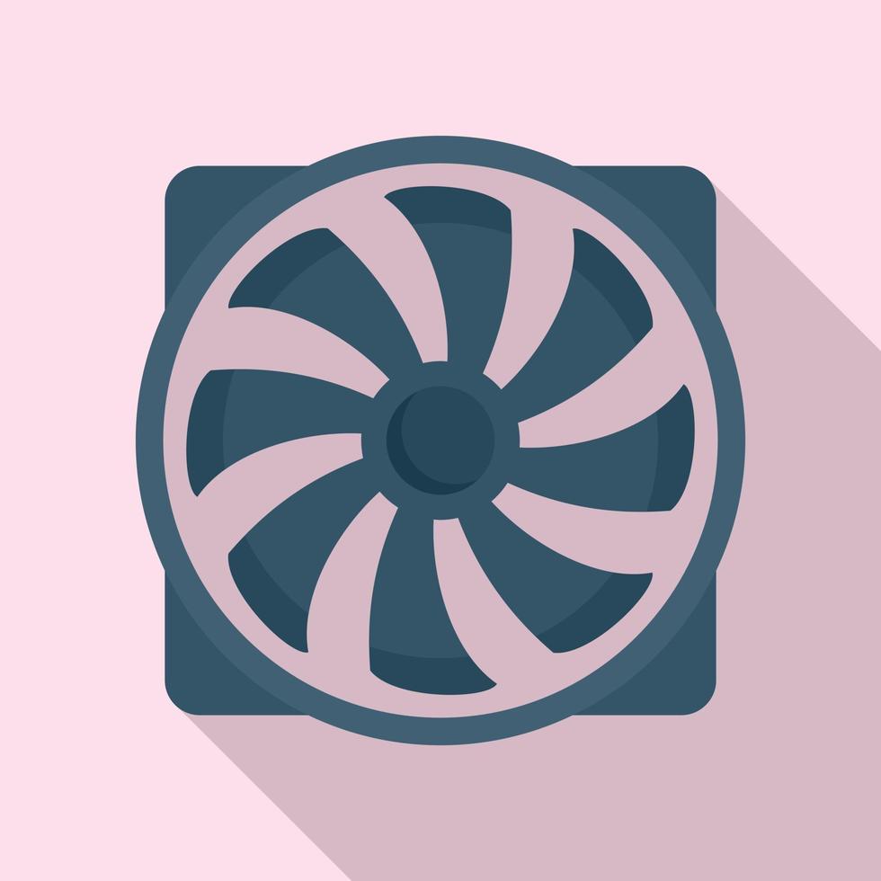 ícone de ventilador de plástico pc, estilo simples vetor