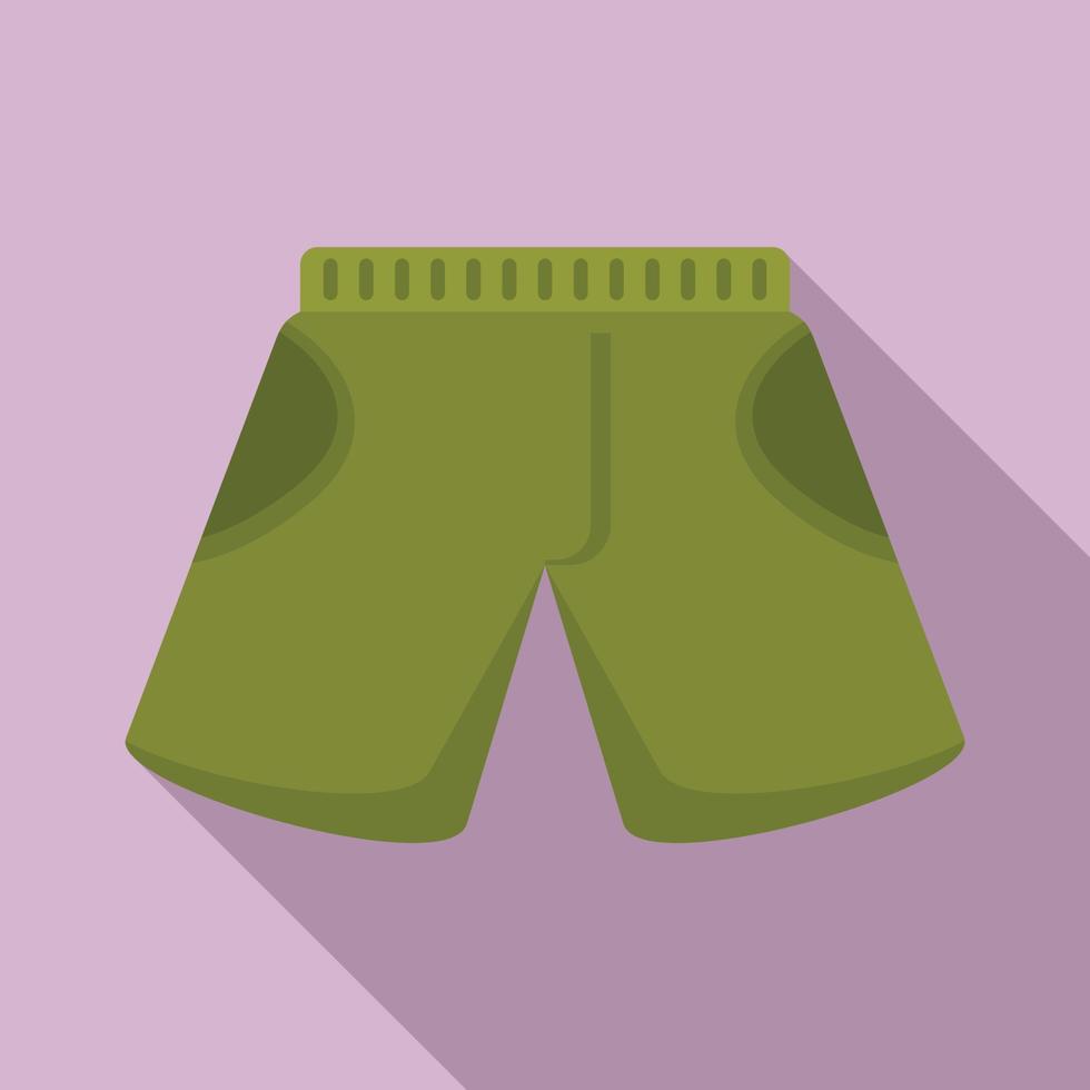 ícone de calção verde pescador, estilo simples vetor