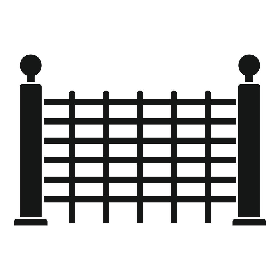 ícone de cerca de aço, estilo simples vetor