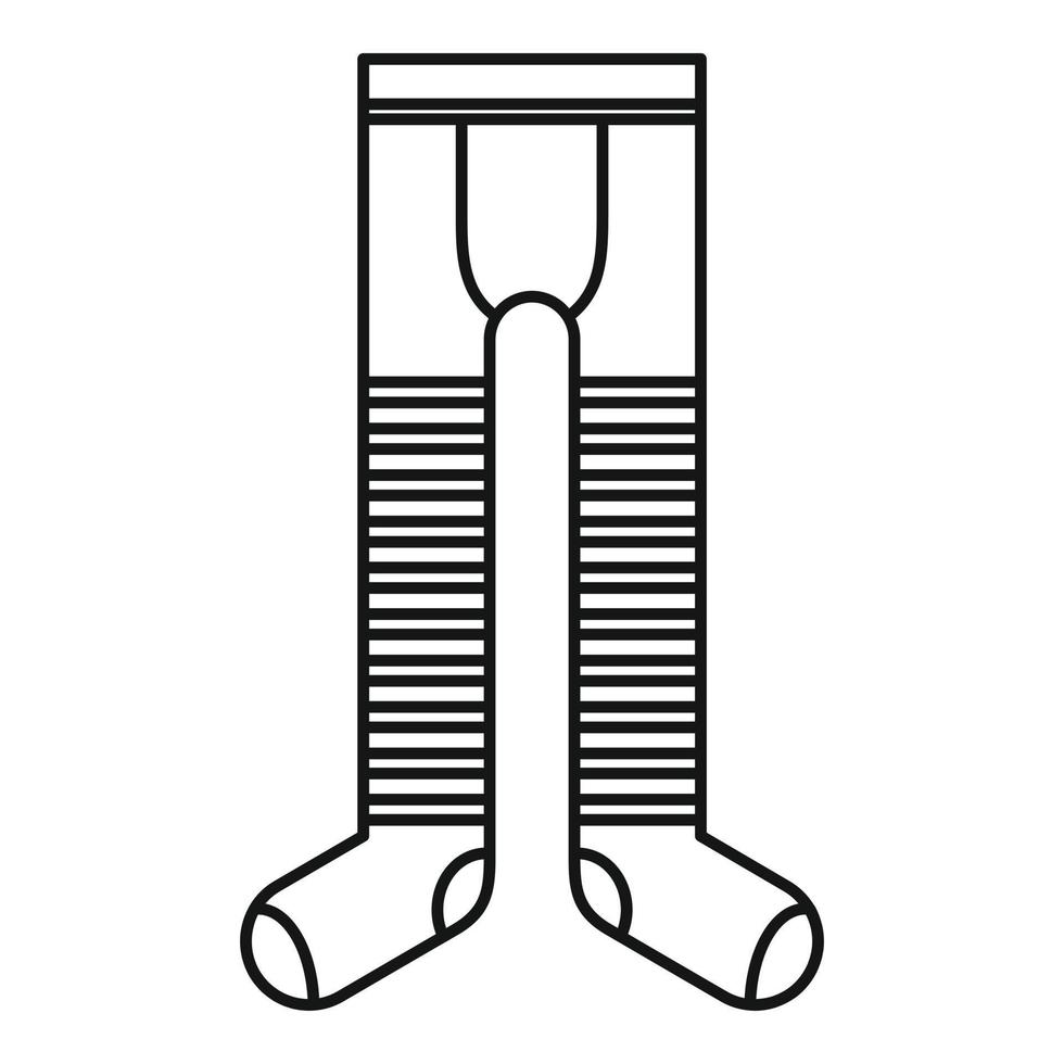 ícone de meia-calça masculina, estilo de estrutura de tópicos vetor