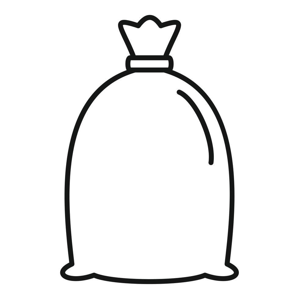 ícone de saco de farinha, estilo de estrutura de tópicos vetor