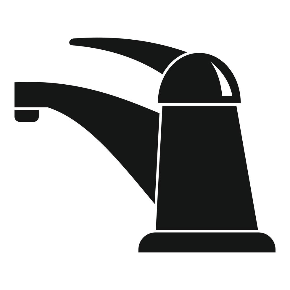ícone de torneira de água limpa, estilo simples vetor