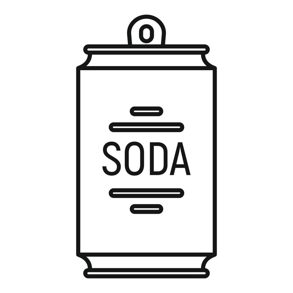 ícone de refrigerante americano, estilo de estrutura de tópicos vetor