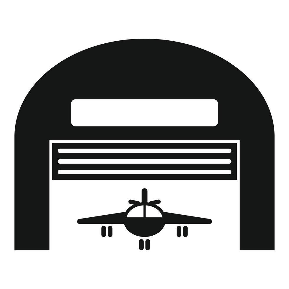 ícone de hangar de fábrica, estilo simples vetor