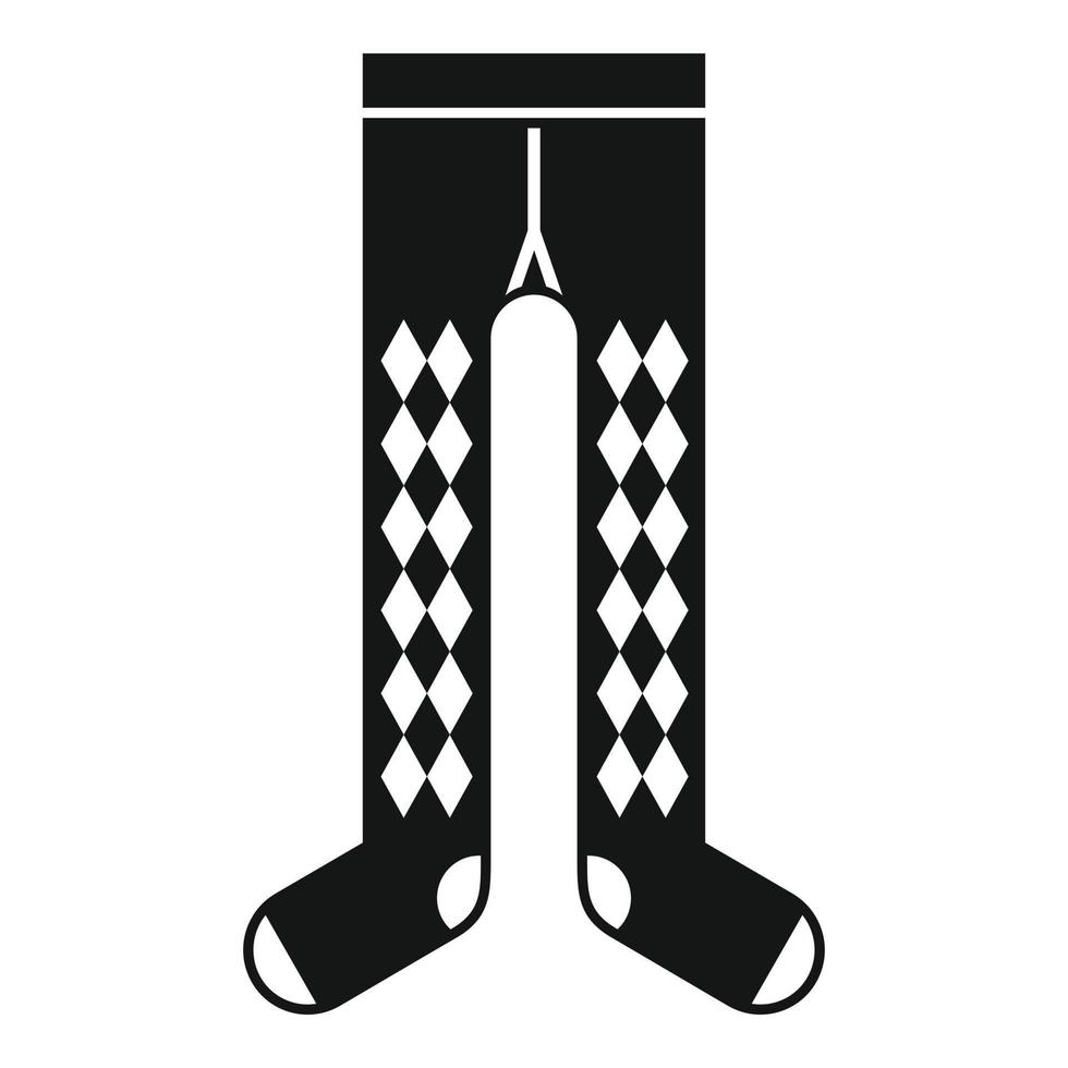 ícone de meia-calça masculina, estilo simples vetor