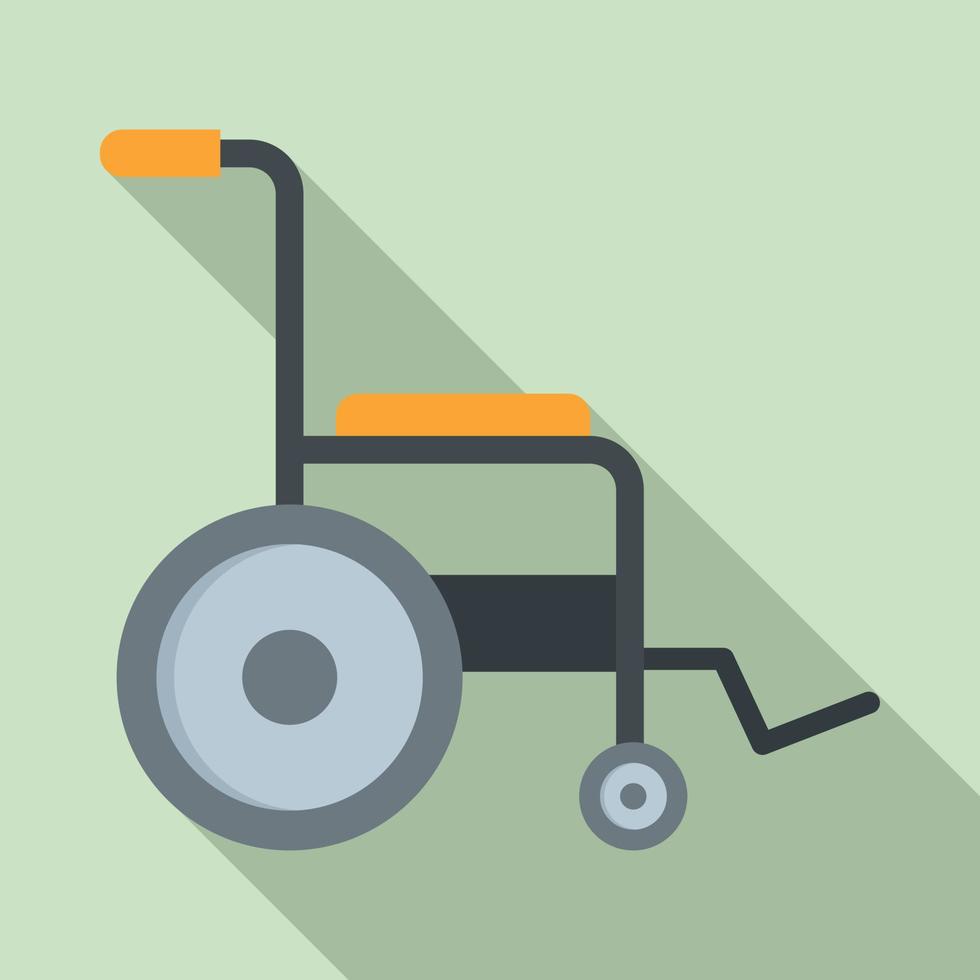 ícone de cadeira de rodas paciente, estilo simples vetor