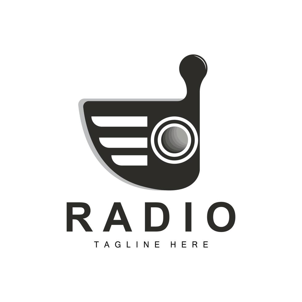 logotipo de rádio, design de podcast, vetor de marca de produto de ícone de transmissão