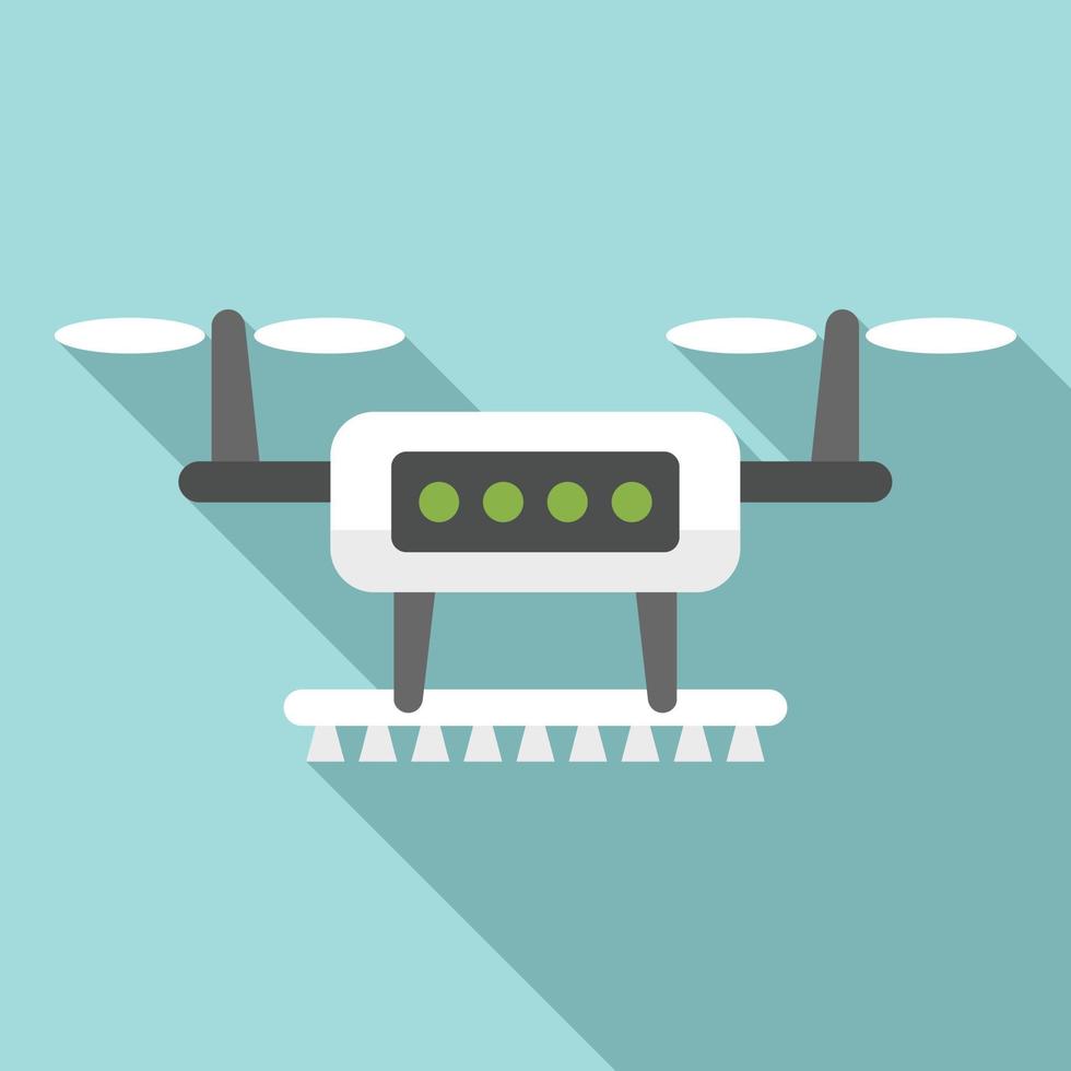 ícone de drone agricultor, estilo simples vetor