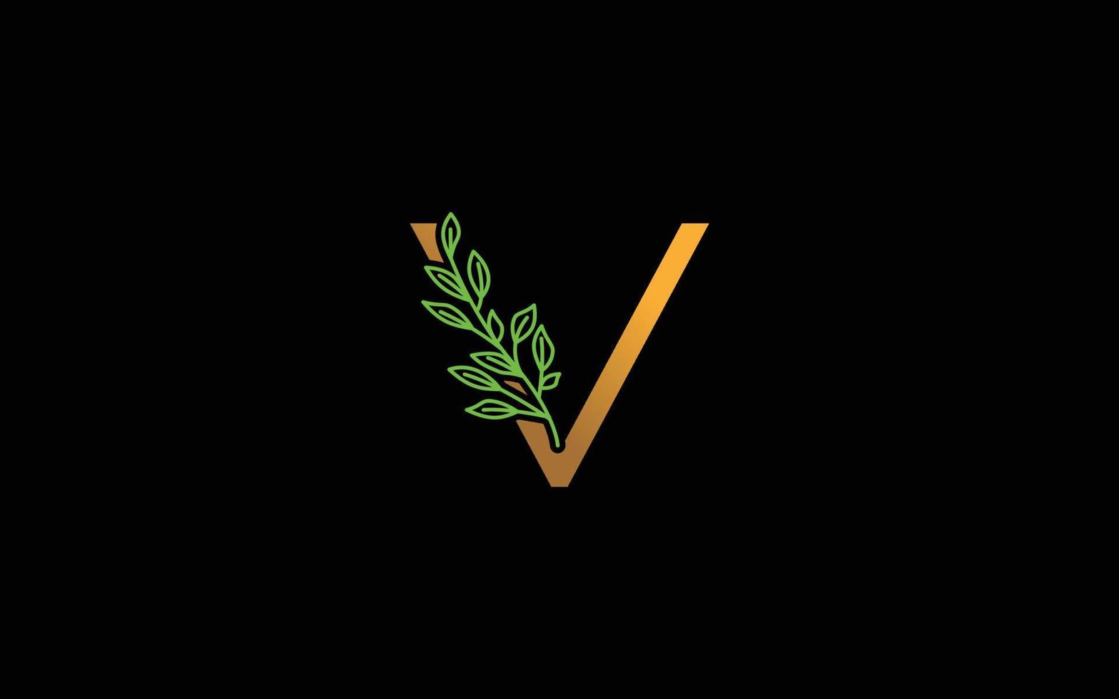 vetor floral vlogo para empresa de identidade. ilustração vetorial de modelo de natureza de letra inicial para sua marca.