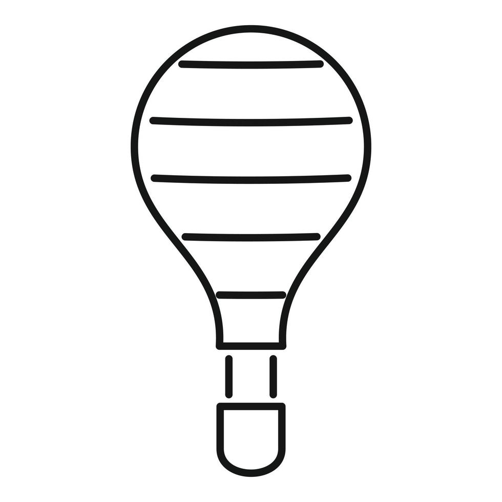 ícone de balão de ar bonito, estilo de estrutura de tópicos vetor