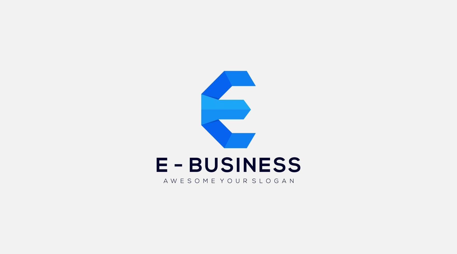 elementos de modelo de design de ícone de logotipo de negócios letra e vetor