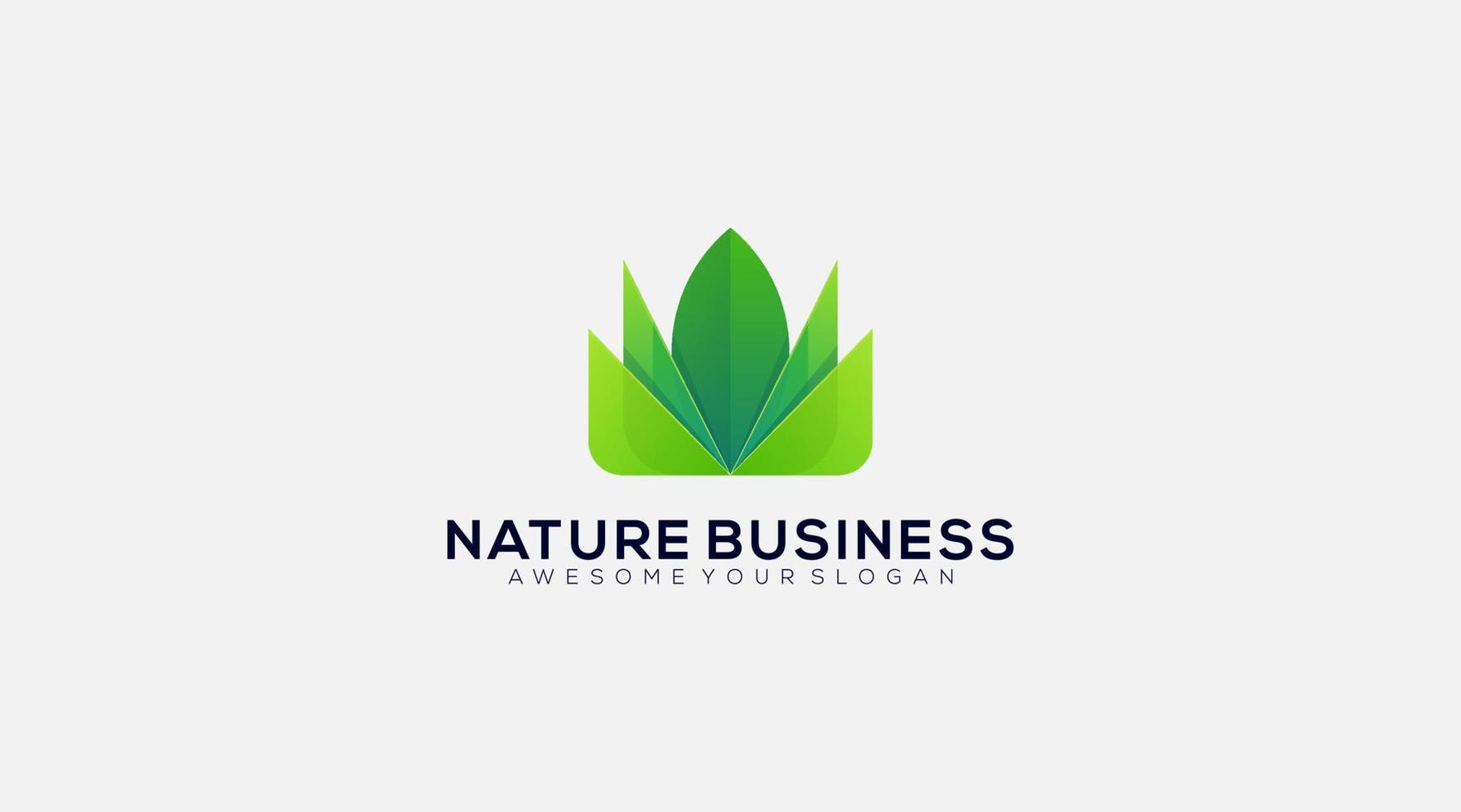 crescimento de natureza financeira deixa vetor de design de logotipo