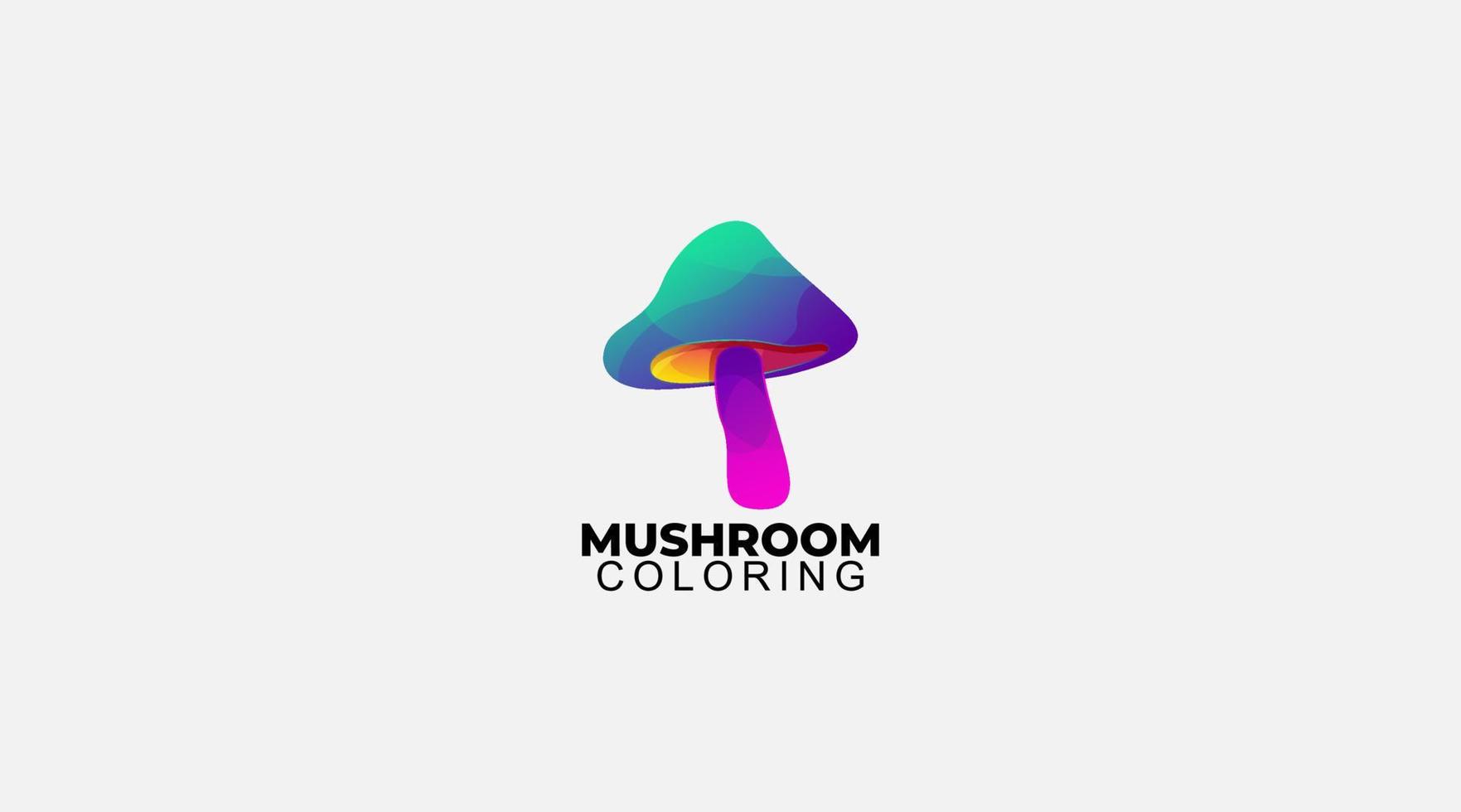 ícone de designs de logotipo de cogumelos coloridos vetor