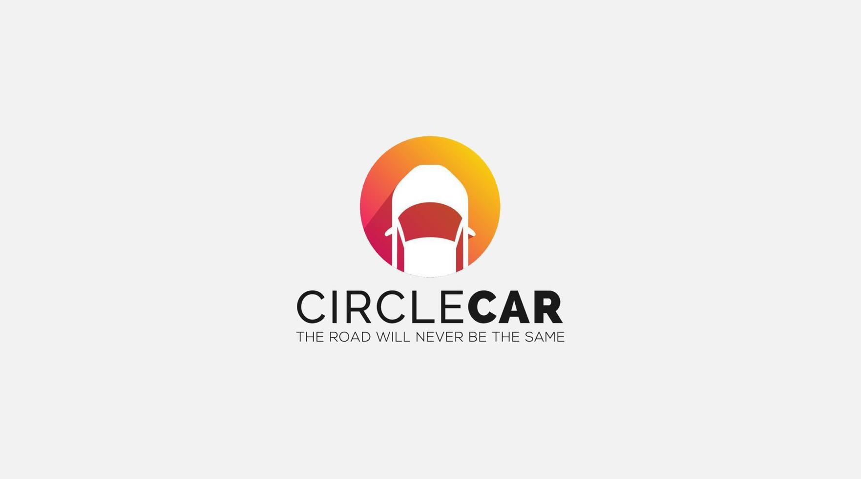projetos de logotipo de carro de círculo, ícone de vetor móvel moderno