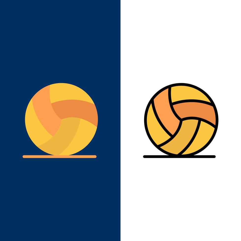 ícones de esporte de jogo de futebol irlandeses planos e conjunto de ícones cheios de linha vector fundo azul