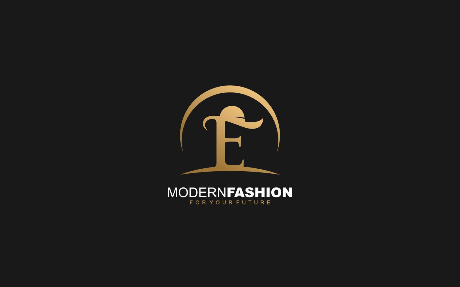 e logo empresa de moda. ilustração vetorial de modelo de identidade de texto para sua marca. vetor