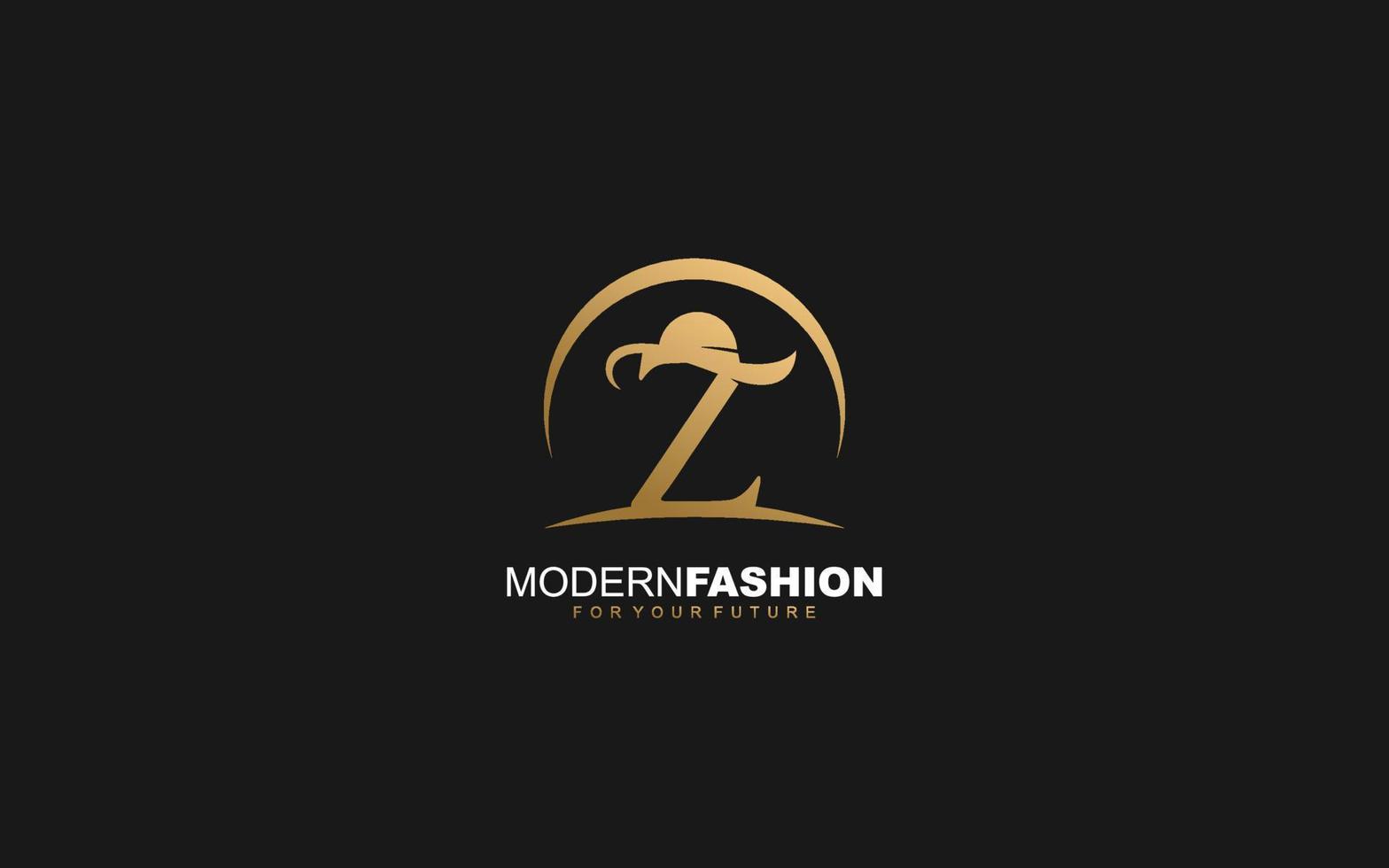 z logotipo empresa de moda. ilustração vetorial de modelo de identidade de texto para sua marca. vetor