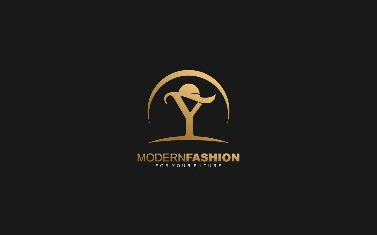 y logotipo empresa de moda. ilustração vetorial de modelo de identidade de texto para sua marca. vetor