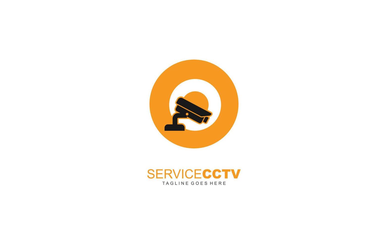 o logotipo CCTV para identidade. ilustração vetorial de modelo de segurança para sua marca. vetor