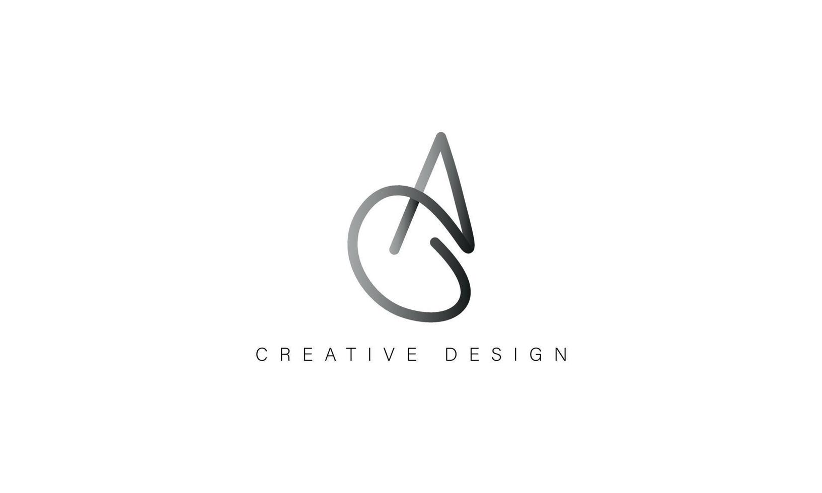 vetor de design de logotipo ag vetor profissional