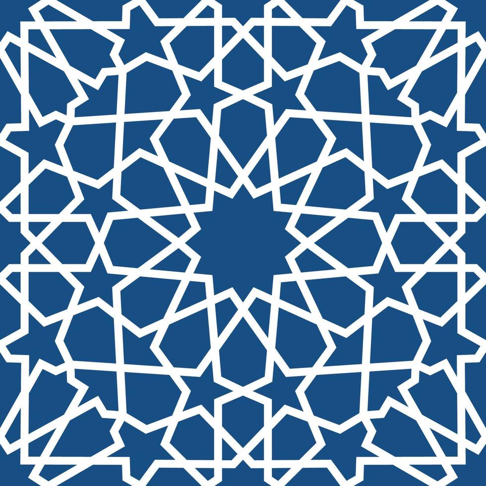 padrão islâmico azul. padrão geométrico árabe sem costura, ornamento oriental, ornamento indiano, motivo persa, 3d. textura infinita pode ser usada para papel de parede, preenchimentos de padrão, plano de fundo da página da web. vetor